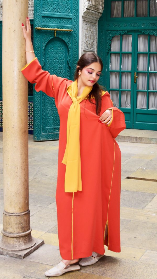 Jellaba - Moroccan Seamstress Barshman Orange