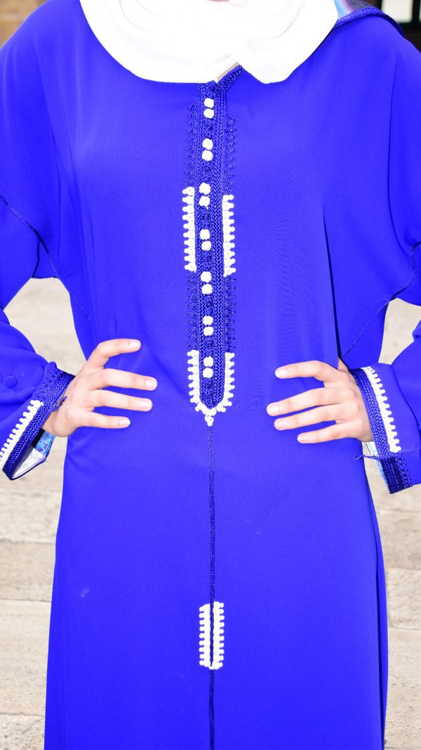 Jellaba - Moroccan Seamstress Sfifa and Zwak Lamaallam Royal Blue - Image 4