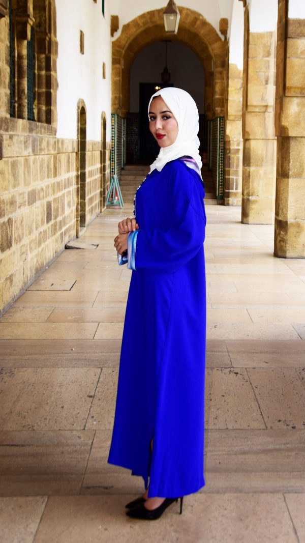 Jellaba - Moroccan Seamstress Sfifa and Zwak Lamaallam Royal Blue - Image 3